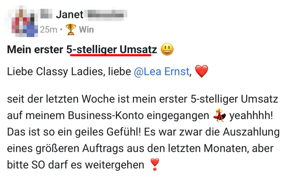 Screenshot: der erste 5-stellige Umsatz auf dem Business-Konto