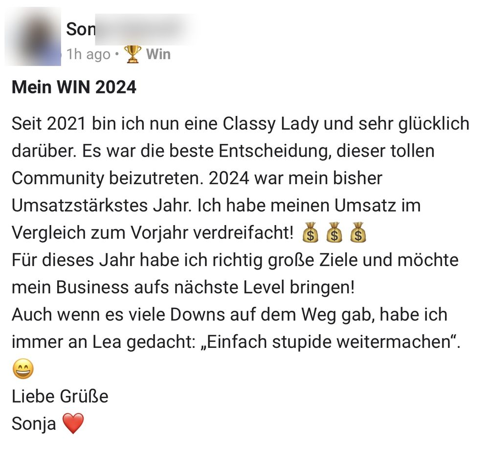Screenshot: Umsatz im Vergleich zum Vorjahr verdreifacht